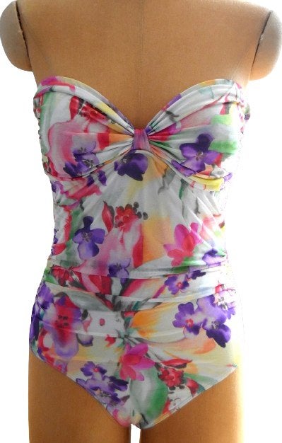 Nieuw Jets badpak, strapless bathing suit, Mt. M, Jets by Jessika Allen, Nieuw, Badpak, Meerkleurig