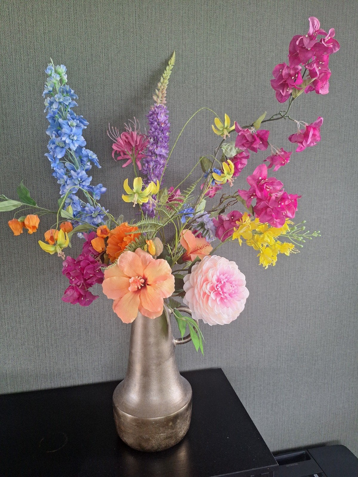 Prachtig boeket kunstbloemen, Huis en Inrichting, Ophalen, Overige materialen, Overige kleuren, 50 tot 75 cm