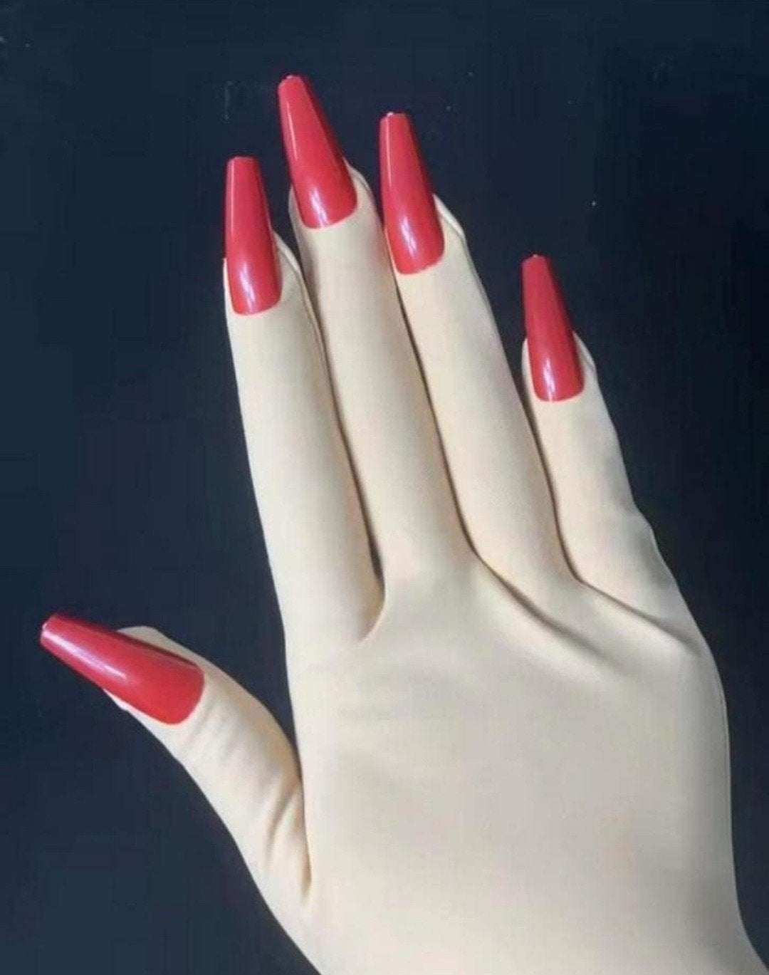Vrouwelijke gloves met lange nagels, tm 2XL, Verzenden, Nieuw, Handschoenen