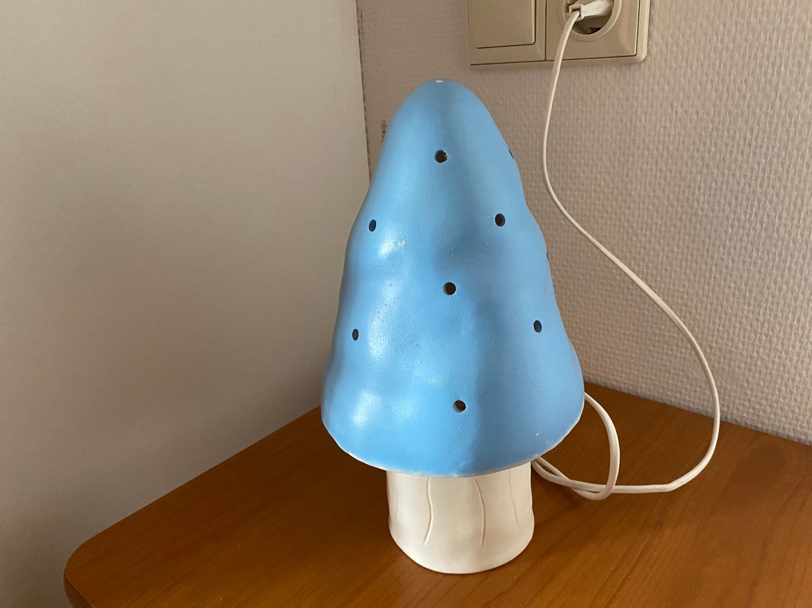 Heico paddestoel 18cm hoog vaste prijs 39 euro, Kinderen en Baby's, Ophalen of Verzenden, Zo goed als nieuw, Lamp