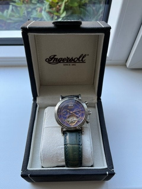 Horloge van Ingersoll, Overige merken, Zakhorloge, Leer, Staal