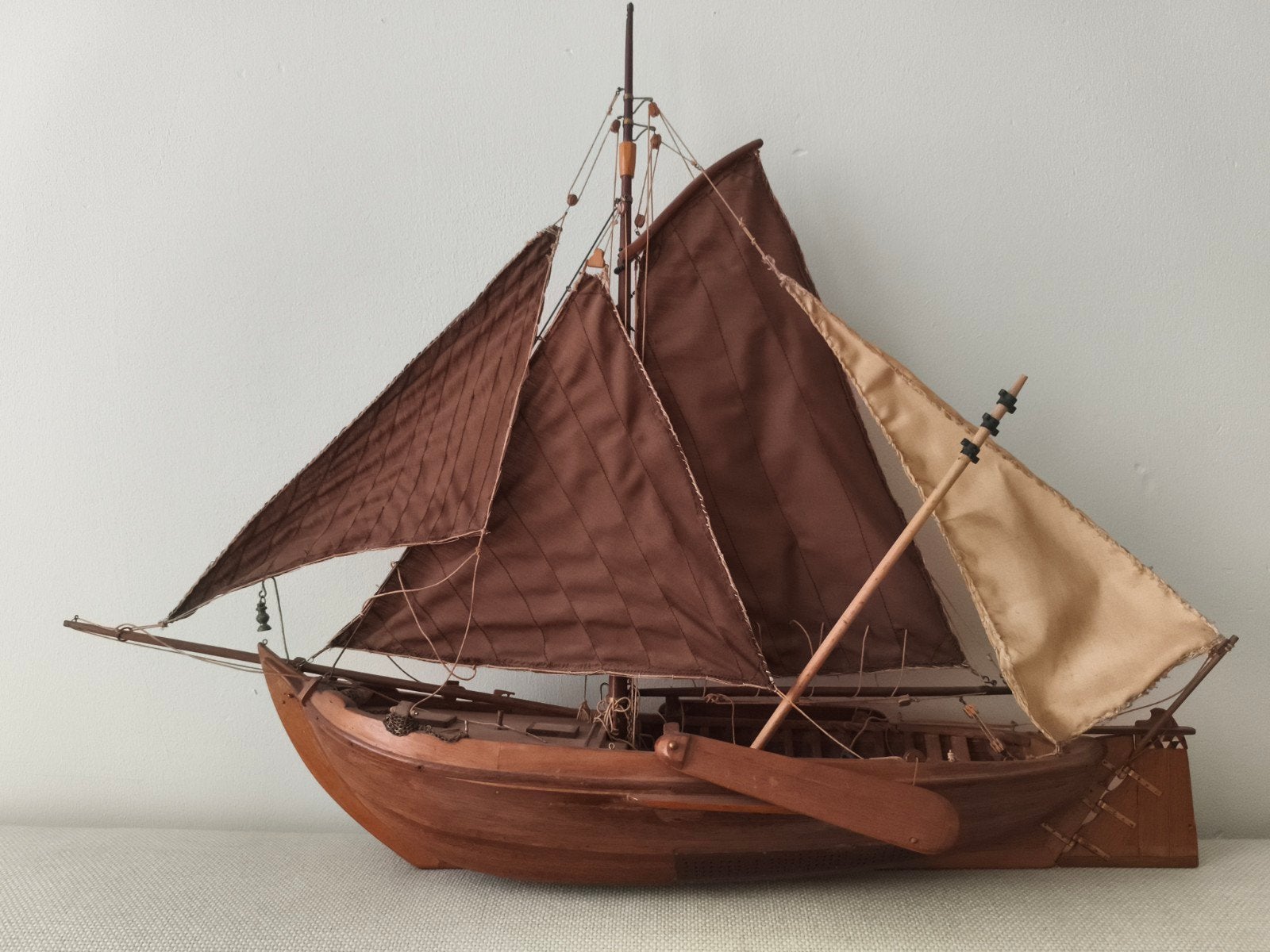 Authentiek Handgemaakt Zeilschip Model - Gedetailleerd, Verzamelen, Ophalen, Gebruikt