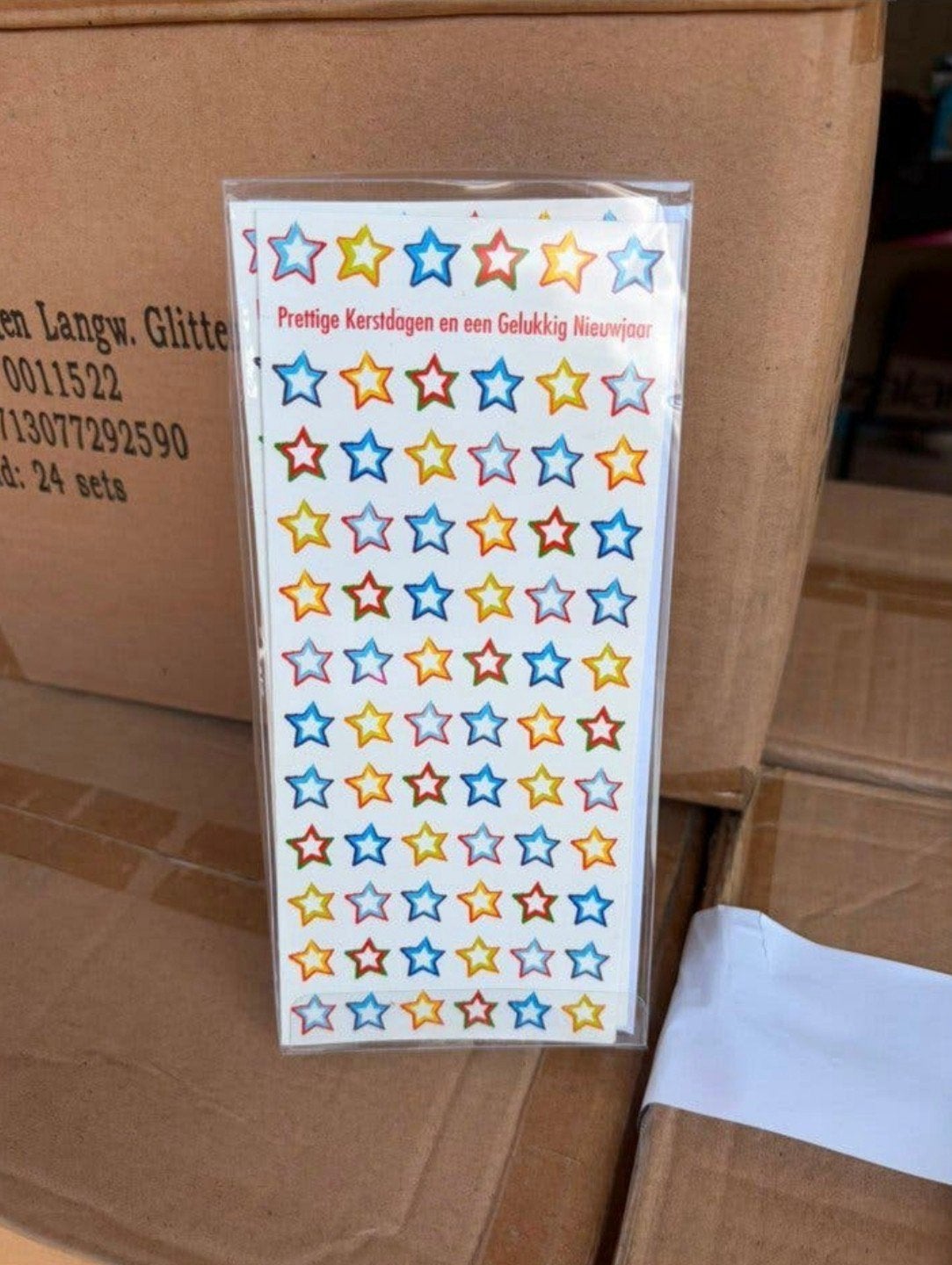 Grote partij KERSTKAARTEN - Nieuw in doos, Ophalen, Nieuw, Meerdere stickers