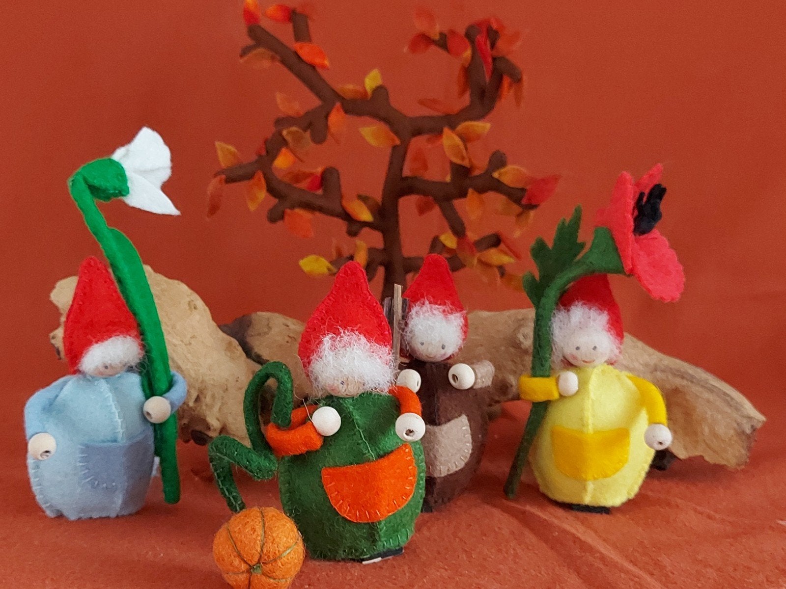 Voor de seizoentafel,  wolvilt,  herfst, Hobby en Vrije tijd, Ophalen of Verzenden, Nieuw, Figuurtje(s), Wolvilt