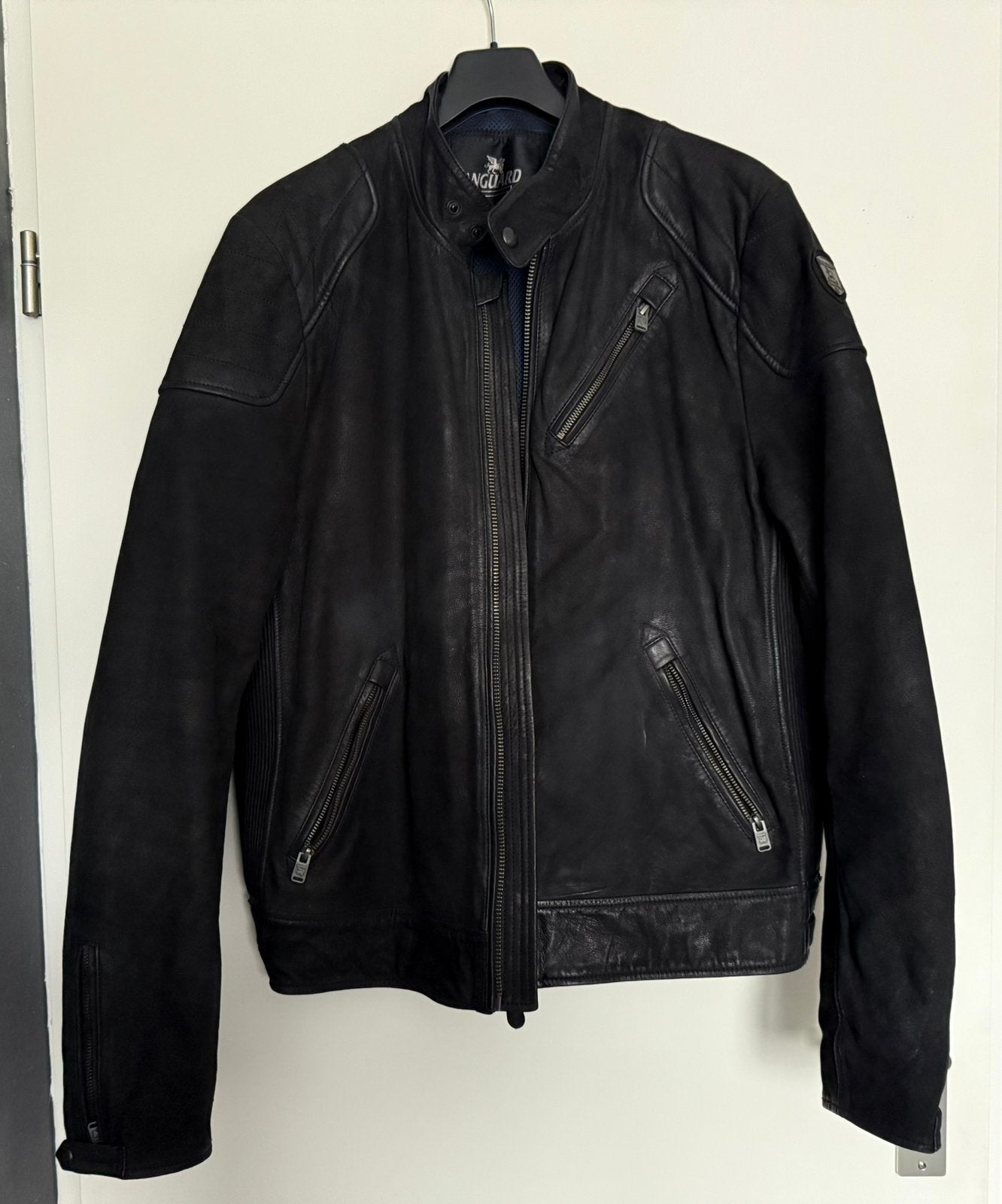 Mooie zwarte leren jas Vanguard pme XXL, Ophalen of Verzenden, Zo goed als nieuw, Overige maten, Zwart