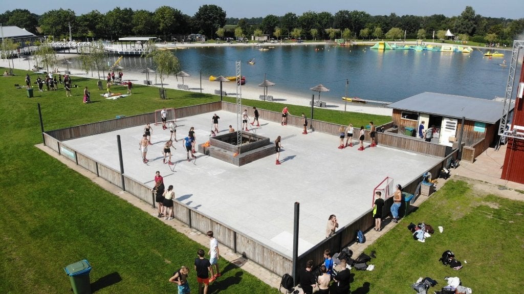 Kunststof schaatsbaan incl toebehoren, Ophalen, Gebruikt, Overige