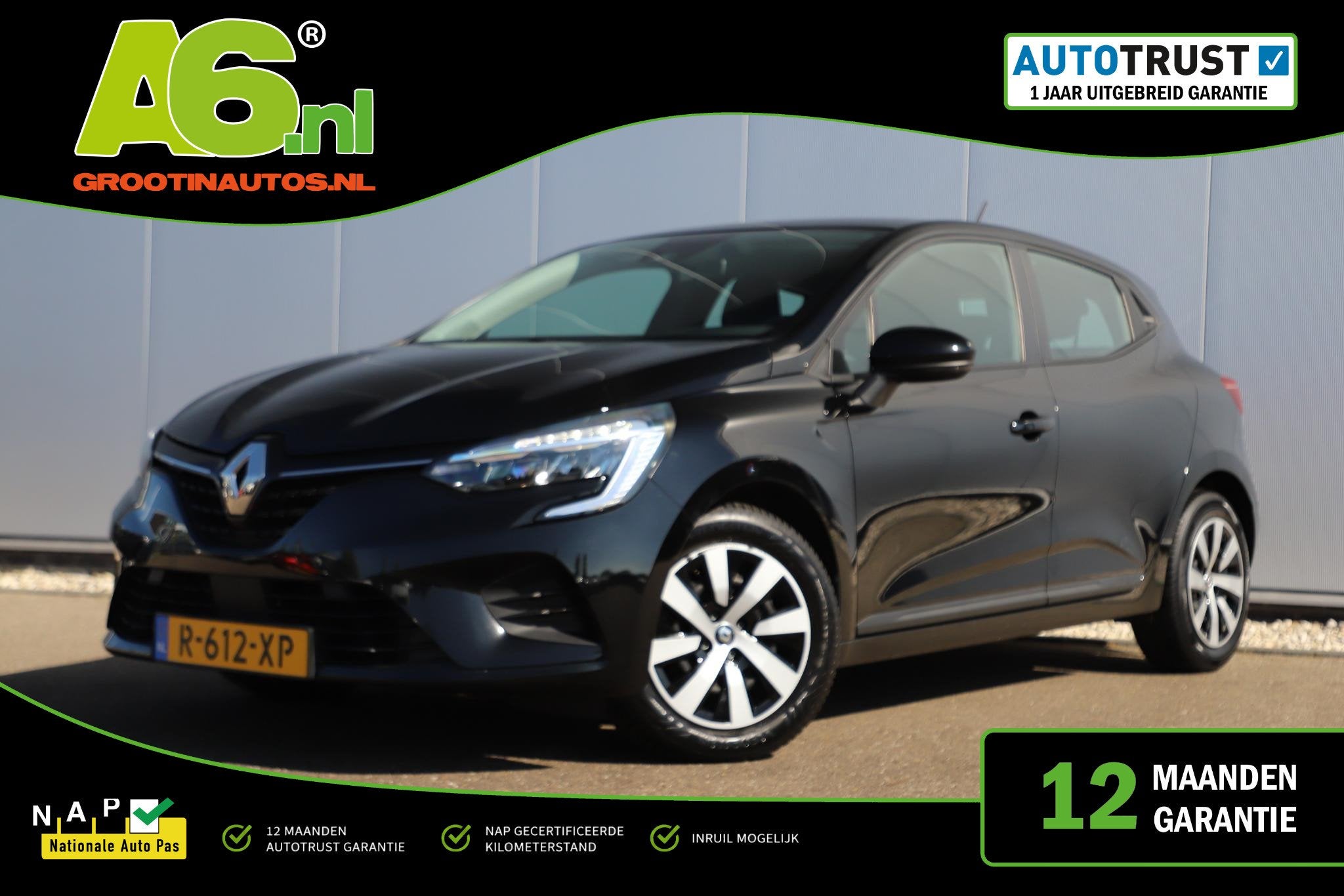 Renault Clio 1.0 TCe 90 Equilibre Navigatie Carplay Android, Voorwielaandrijving, Gebruikt, Euro 6, 580 kg