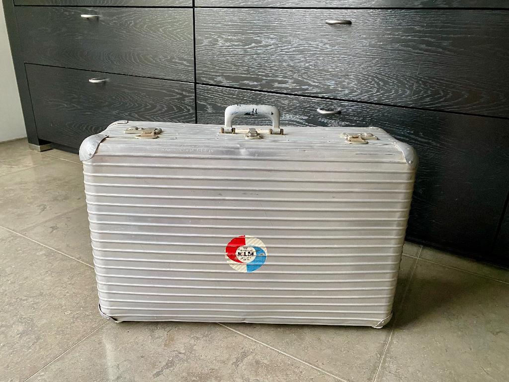 Vintage Rimowa aluminium koffer (met retro KLM-sticker), Ophalen of Verzenden