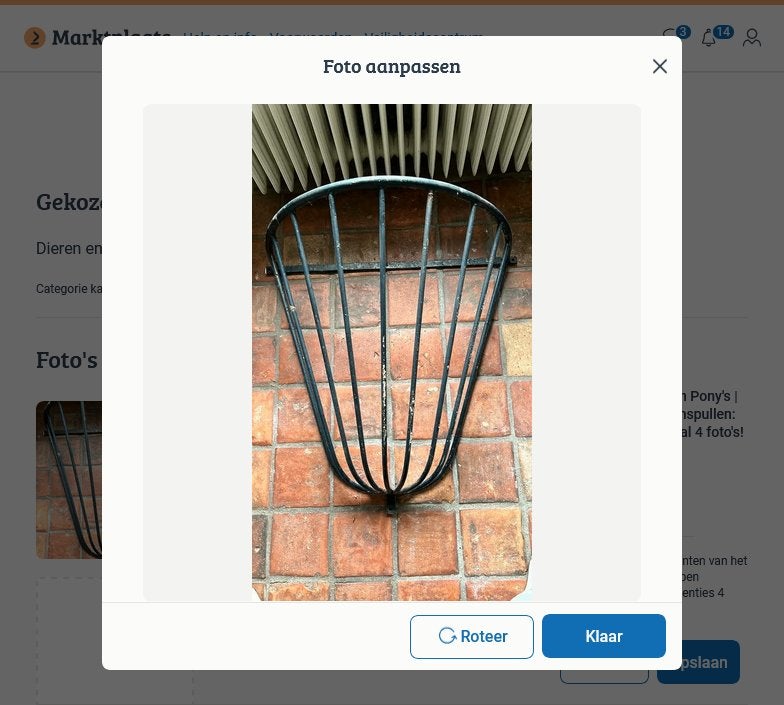 Wand hooiruif, Ophalen of Verzenden, Gebruikt, Overige soorten