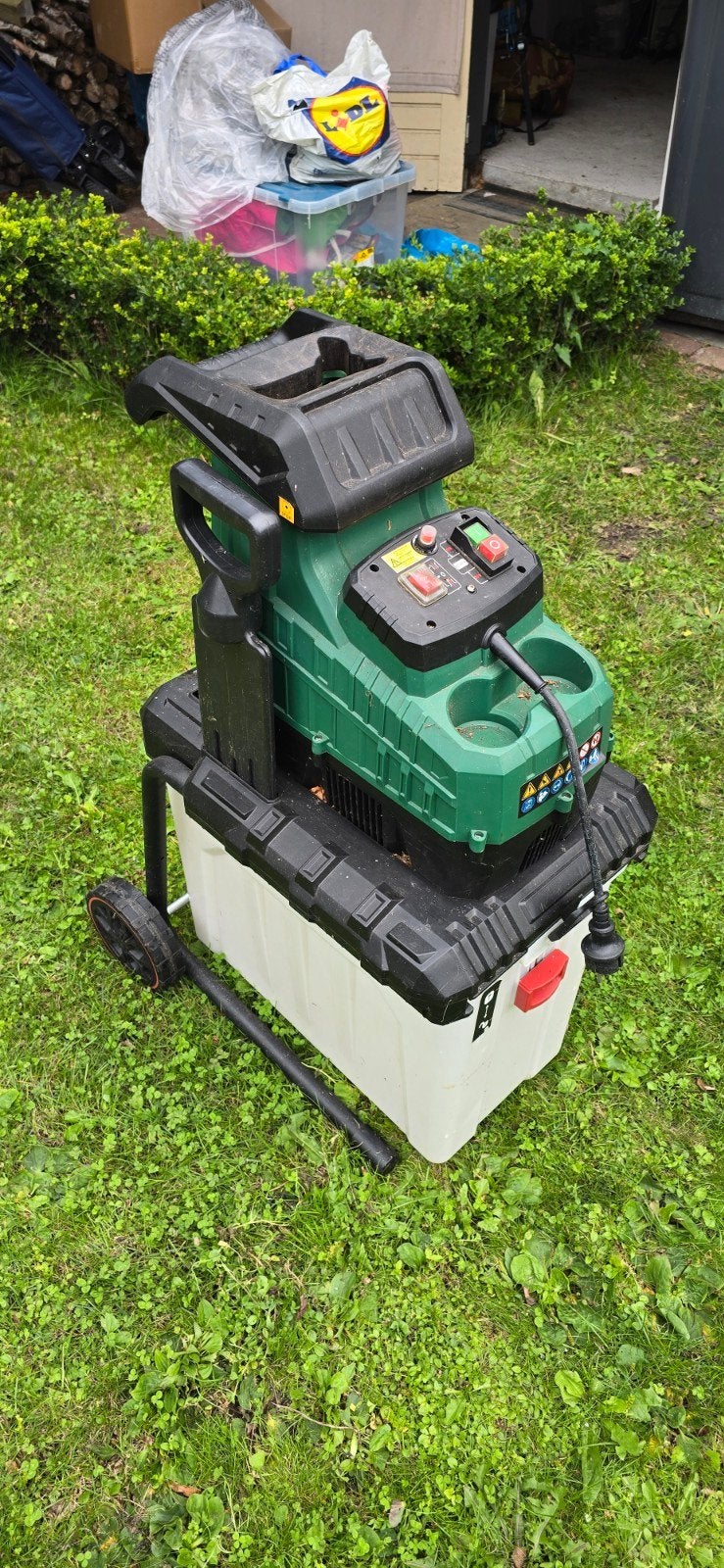 Parkside elektrische hakselaar met opvangbak, Ophalen, Met opvangbak, Elektrisch, Parkside