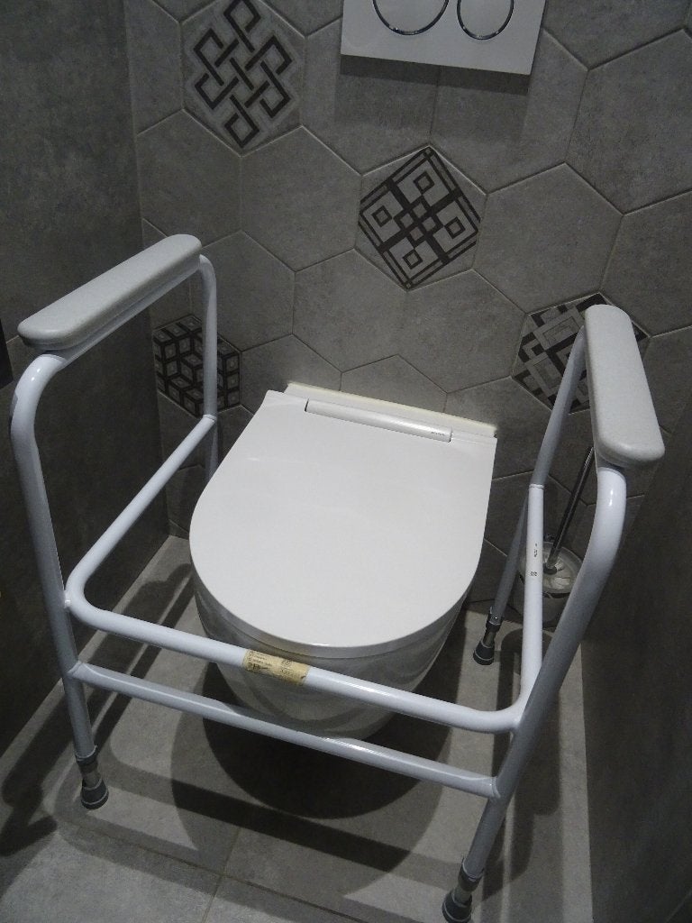 Toiletrek toiletsteun overzetrek wc-rek overzetframe toilet, Ophalen, Zo goed als nieuw