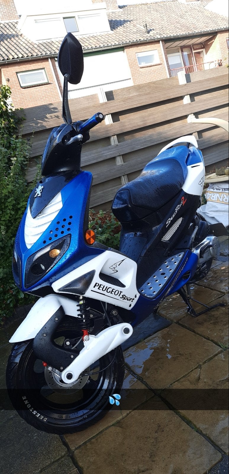 Peugeot Speedfight 2 Scooter - Blauw/Wit, Fietsen en Brommers, Scooters | Peugeot, Ophalen, Tweetakt, Gebruikt, Maximaal 45 km/u