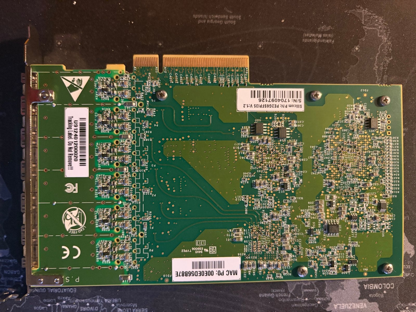 Intel i350 / Silicom PE2G6SFPI35 V1.2 Netwerkkaart 6xsfp 1gb, Ophalen of Verzenden, Zo goed als nieuw, Desktop