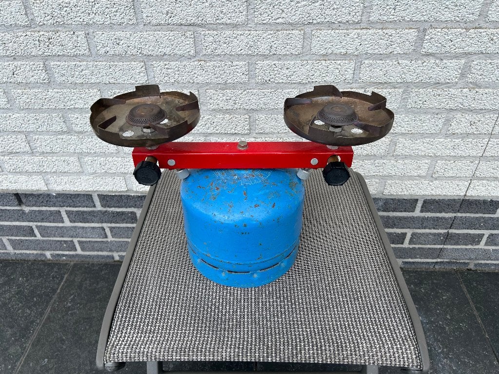duo kookbrander op gas, met gasfles, Ophalen of Verzenden, Gebruikt