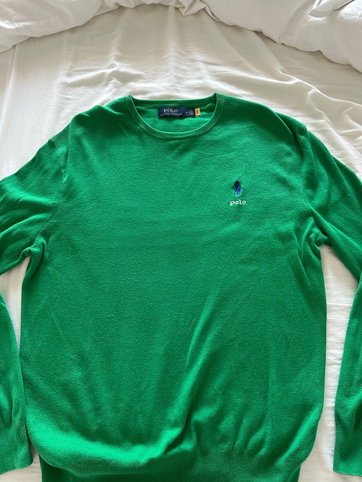 Polo Ralph Lauren Groene Trui Maat M, Ophalen of Verzenden, Zo goed als nieuw, Maat 48/50 (M), Groen