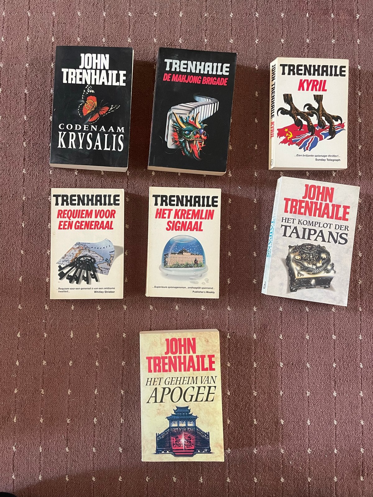 John Trenhaile boeken - set van 7 thrillers, Ophalen of Verzenden, Gelezen, Europa overig