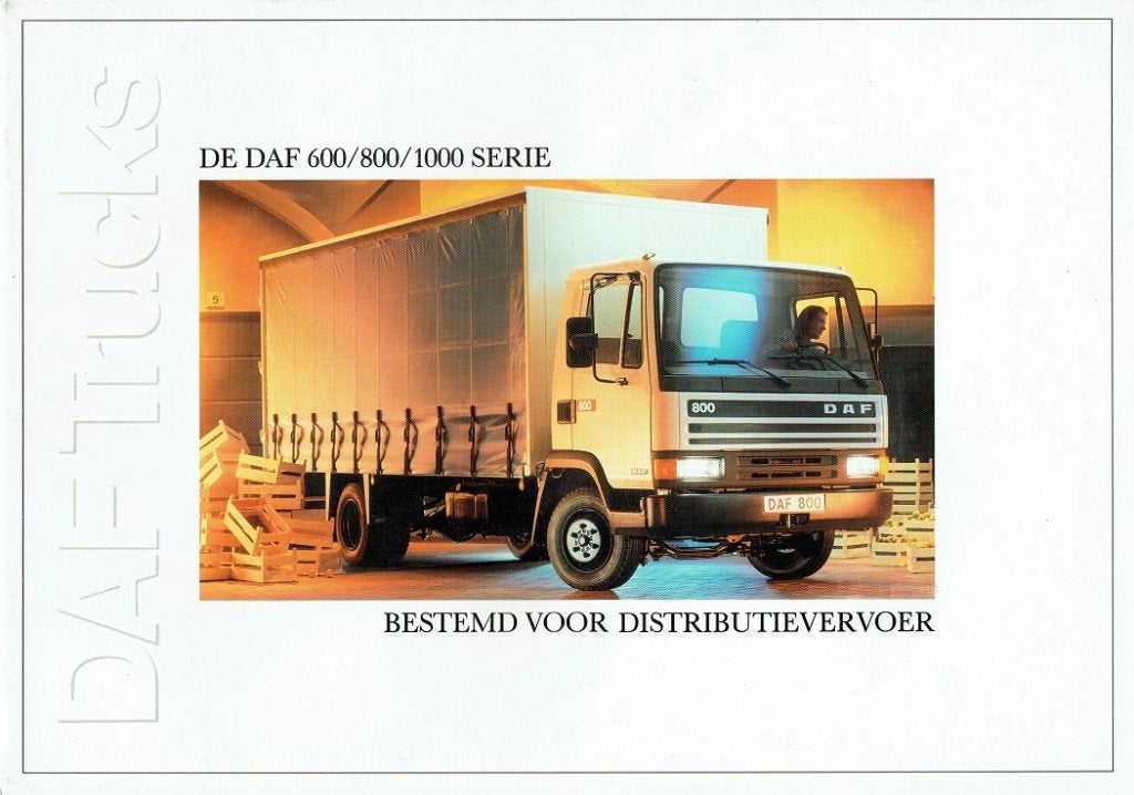 Folder DAF 600 - 800 - 1000 serie (ca.1988), Verzenden, Gelezen, Overige merken