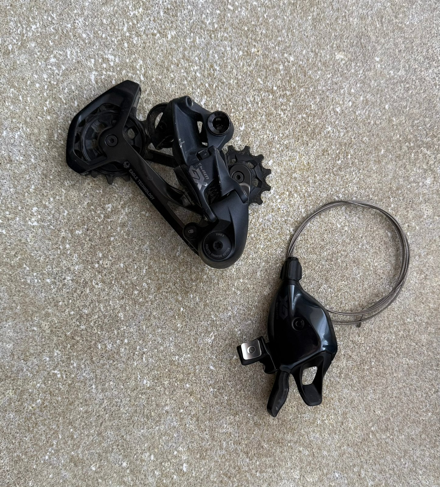 SRAM GX Eagle 12-speed Achterderailleur + Shifter, Ophalen of Verzenden, Zo goed als nieuw, Mountainbike, Stuur