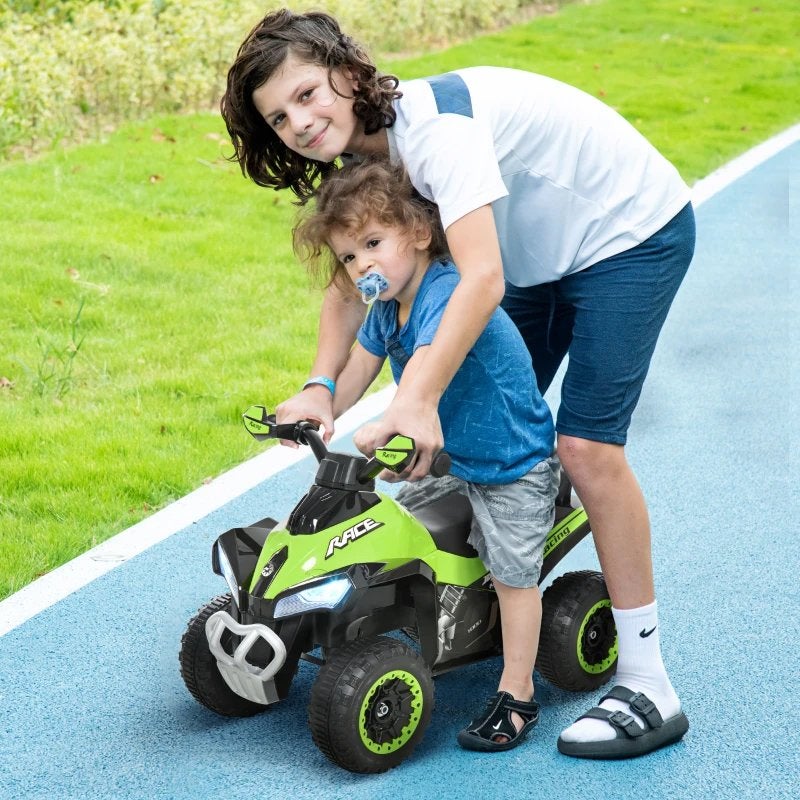 HOMCOM Kinderauto Trapauto Groen met Licht & Muziek, Kinderen en Baby's, Ophalen, Nieuw, Trapvoertuig