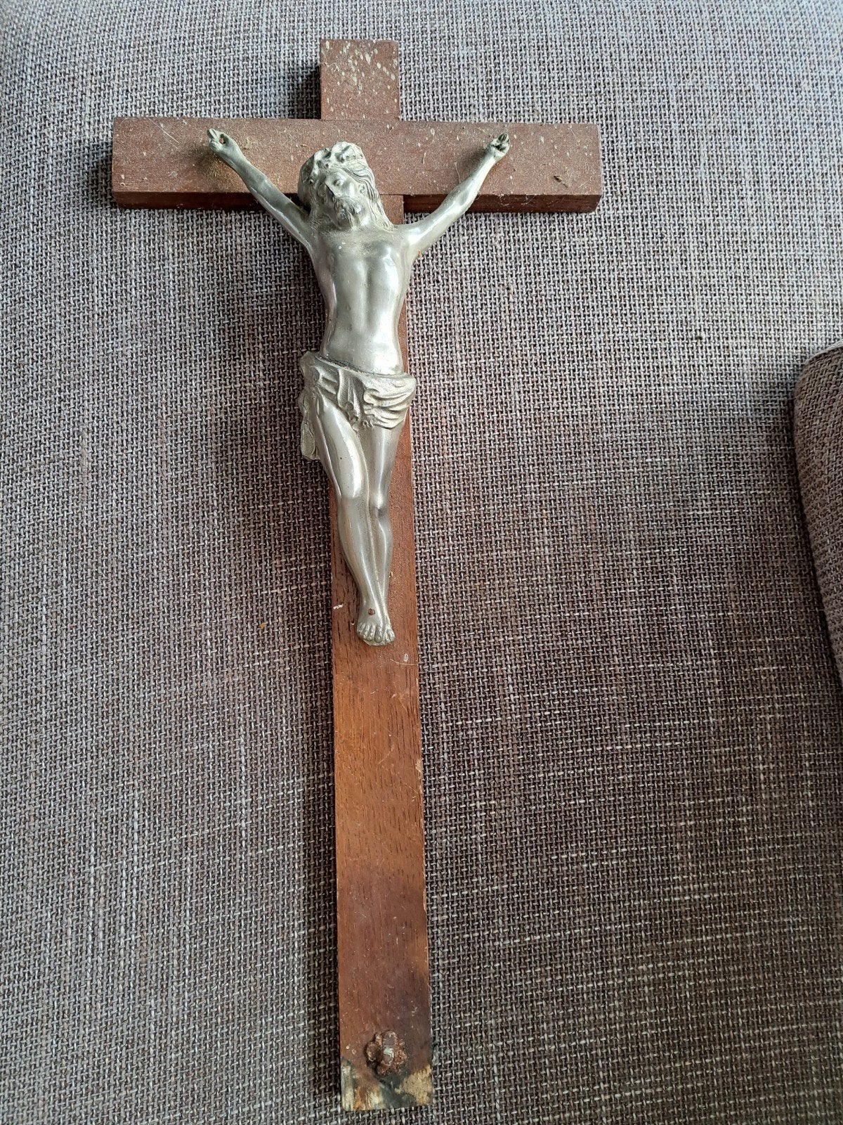 Christusbeeld op houten kruis, Antiek en Kunst, Ophalen