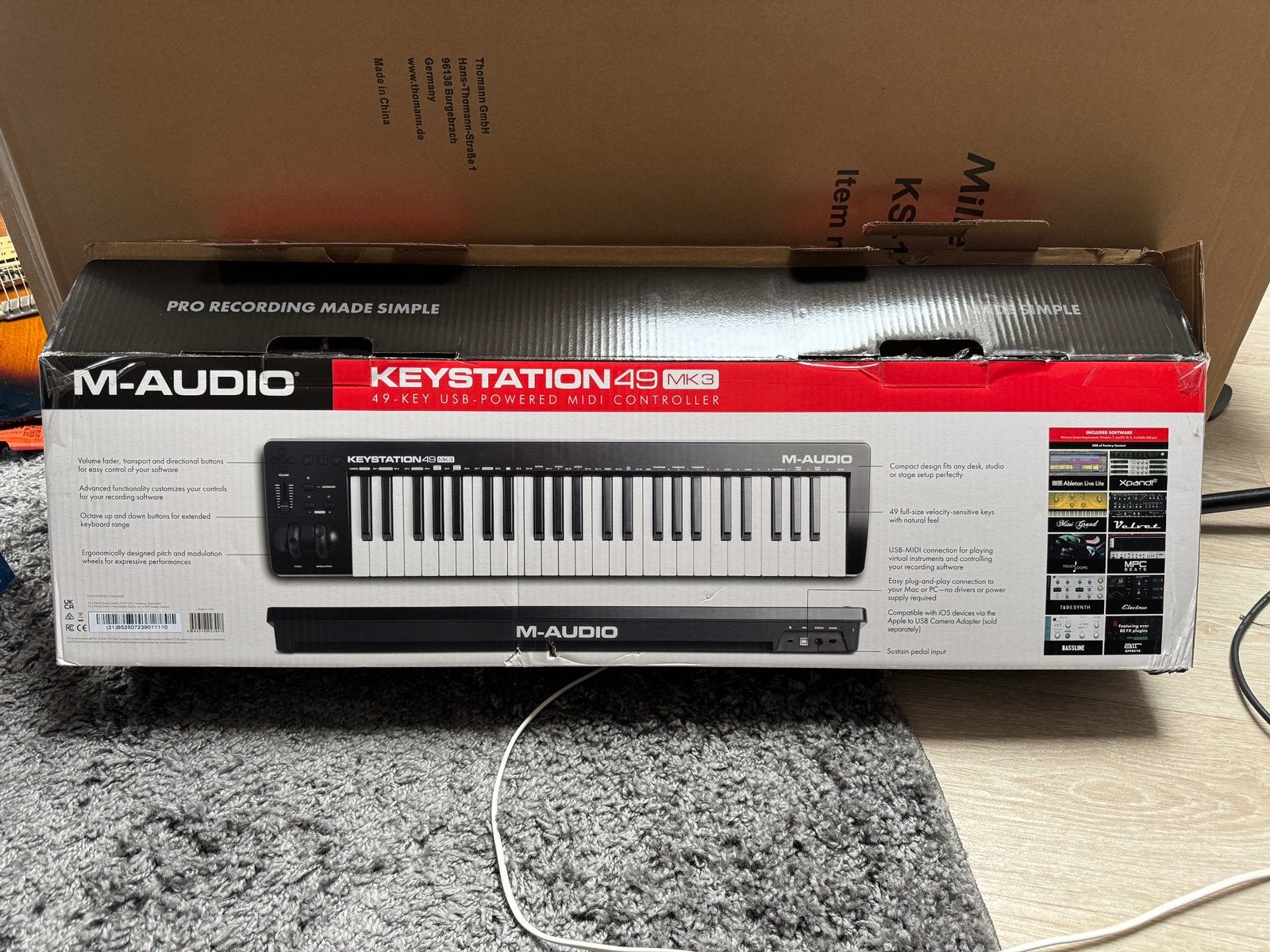 M-Audio Keystation 49 MK3 + statief + pedaal, Ophalen, Zo goed als nieuw, 49 toetsen, Overige merken