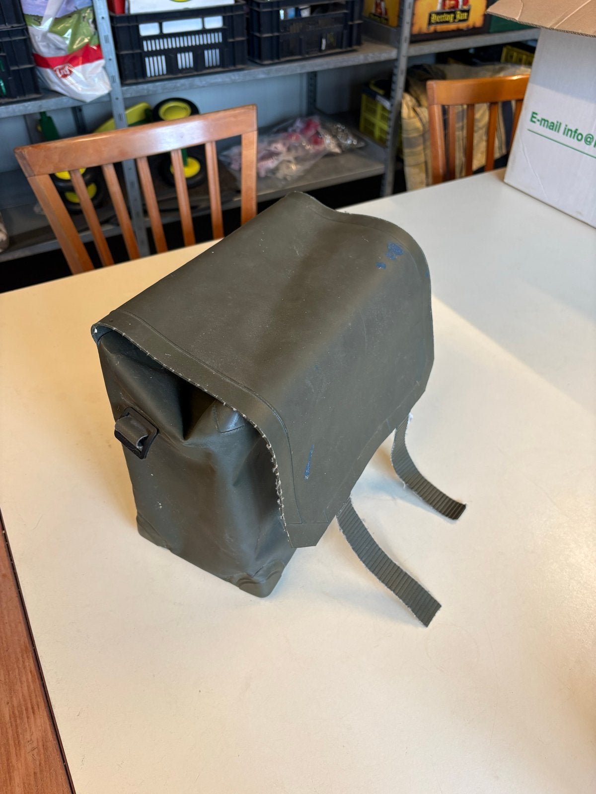 Legergroene “Pukkel” Tas - militair militaria, Overige merken, Gebruikt, 25 tot 40 cm, 30 tot 45 cm