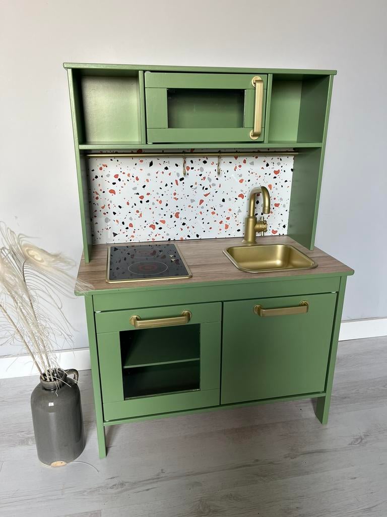 Restyled IKEA Duktig speelkeuken mosgroen diverse varianten, Ophalen, Zo goed als nieuw