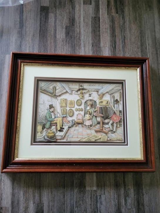Schilderij 3D Anton Pieck - Fotograaf in atelier, Minder dan 50 cm, Ophalen of Verzenden, Zo goed als nieuw, Schilderij
