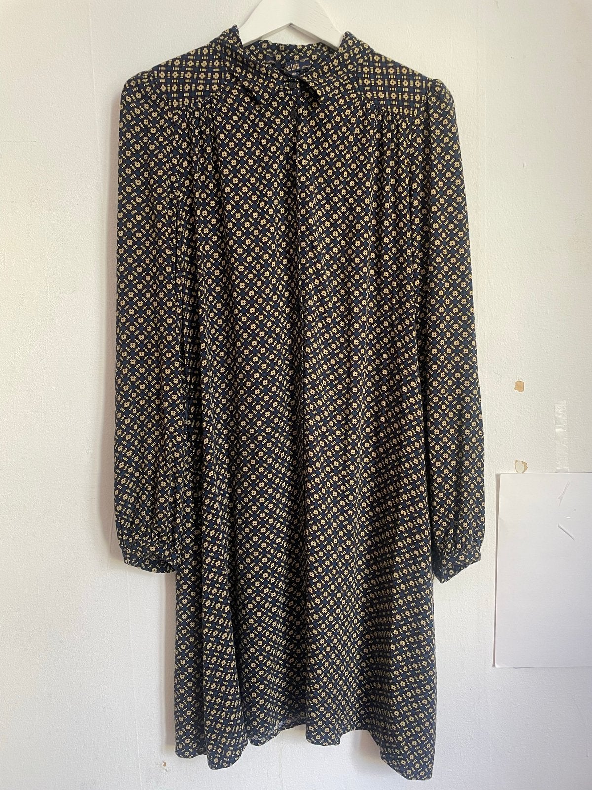 King Louie Jurk met print - Maat 40, Kleding | Dames, Maat 38/40 (M), Blauw, Ophalen of Verzenden, Knielengte