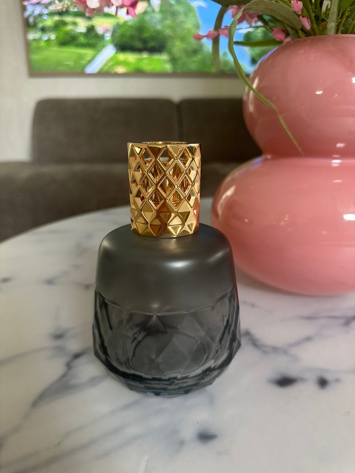 Lampe Berger Brander clarity grise, Ophalen of Verzenden, Zo goed als nieuw, Grijs, Glas