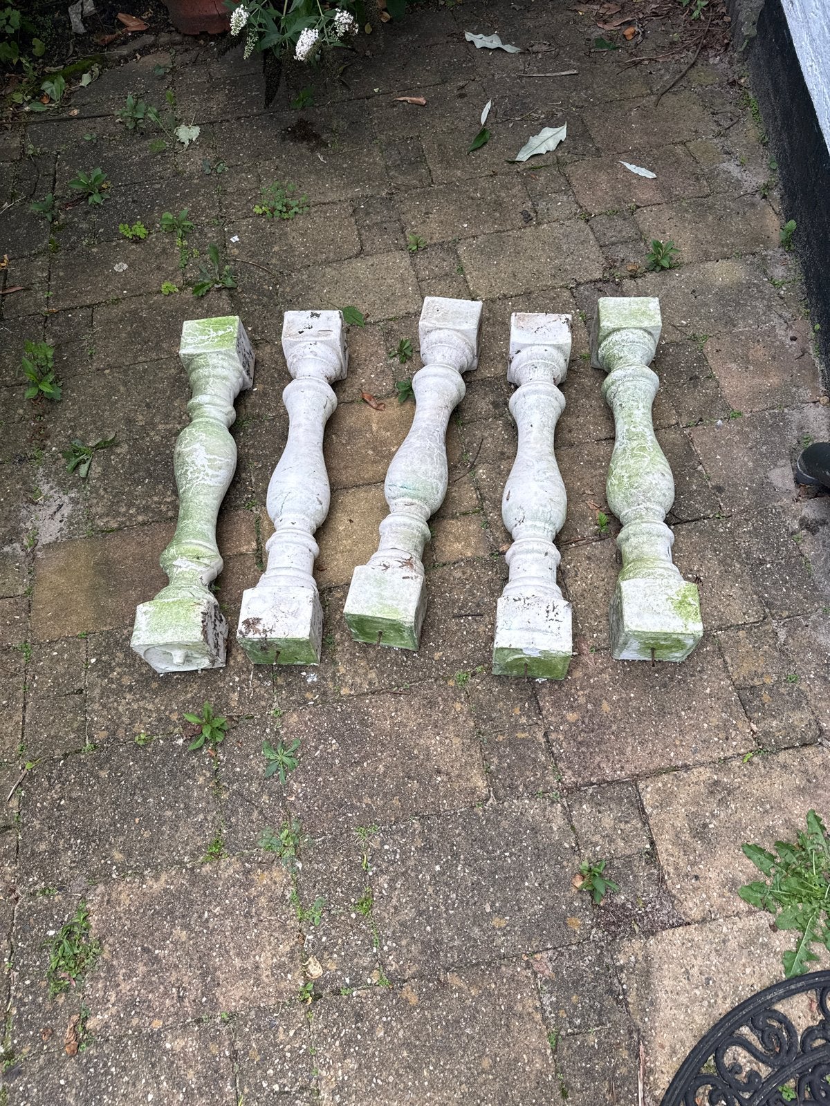 Set van 15 betonnen balusters voor tuin of balkon, Ophalen, Gebruikt