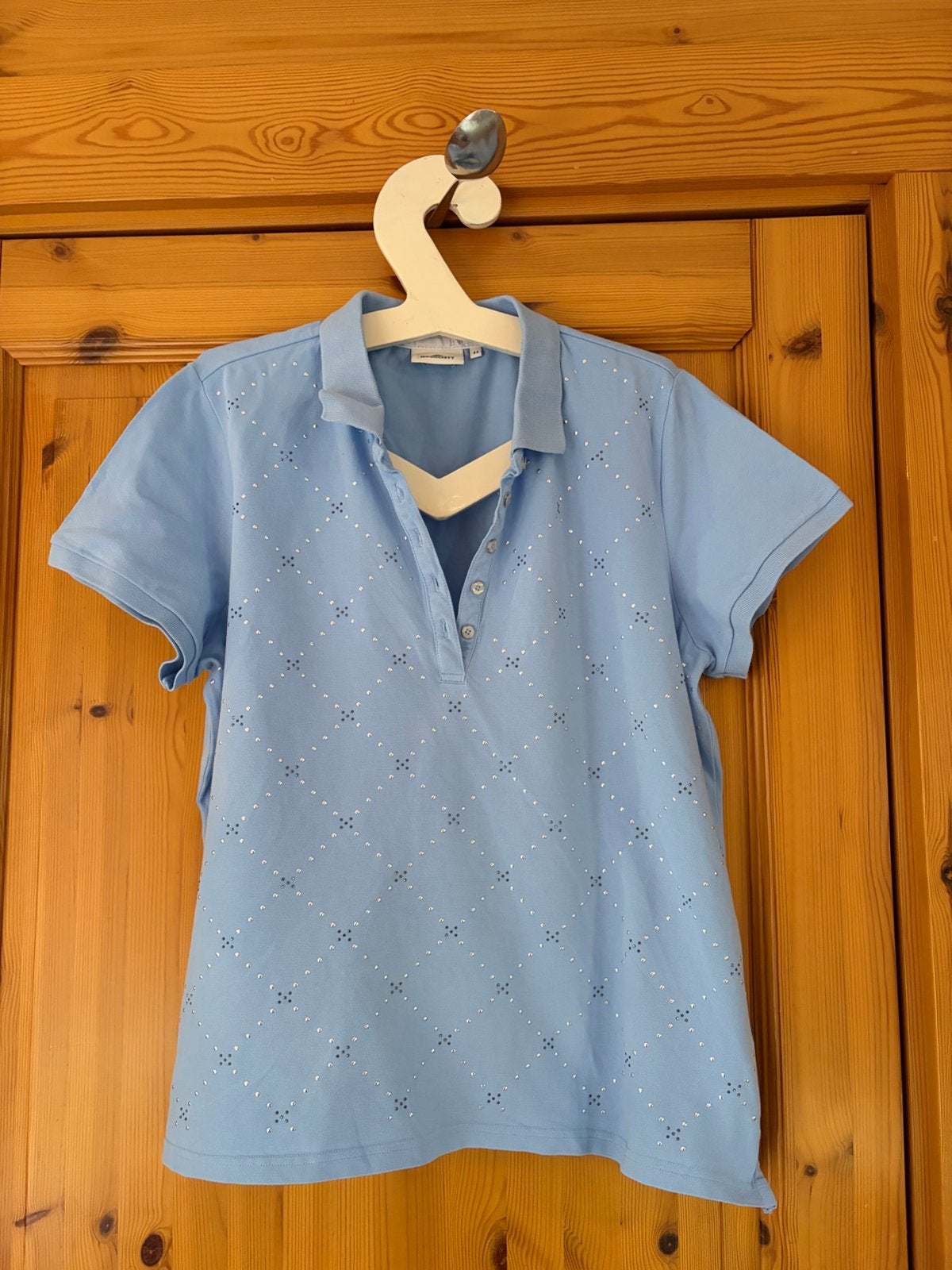 Polo blauw 44 HC society krt mouw oto 58 lengte 65, Blauw, Maat 42/44 (L), Ophalen of Verzenden, Zo goed als nieuw