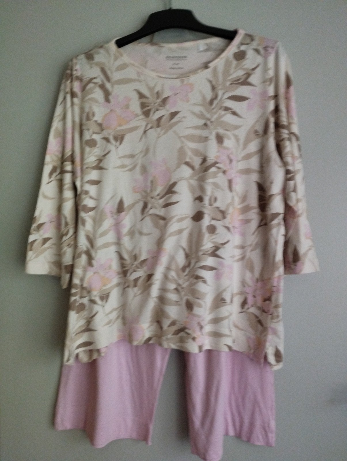 Schiesser pyjama 3/4 broek en mouwen, maat 4XL (48), Schiesser, Ophalen of Verzenden, Zo goed als nieuw, Maat 46/48 (XL) of groter
