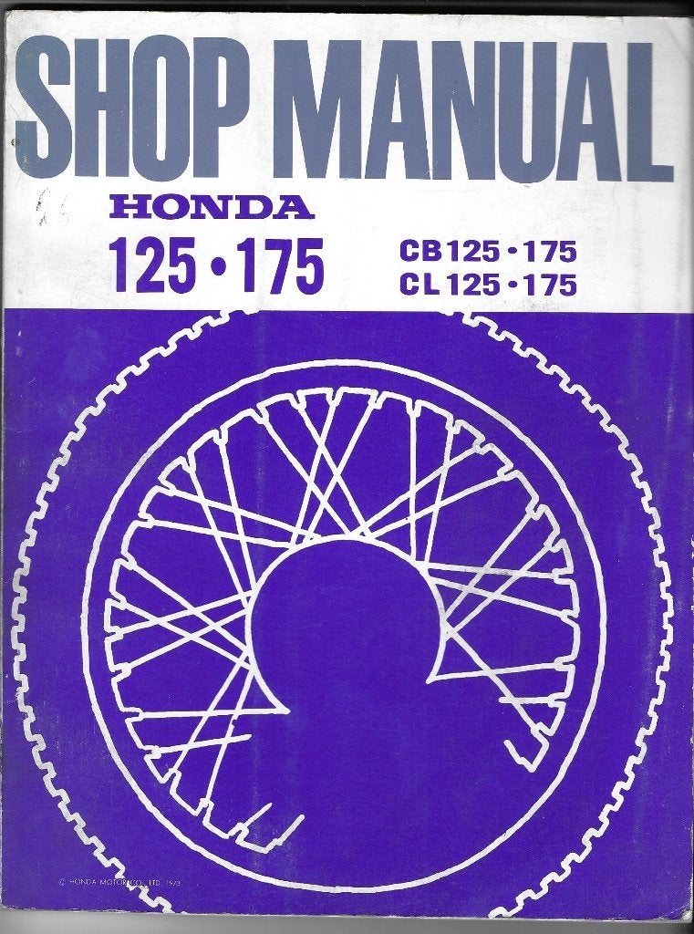 Honda CB125, CB175 + Honda CL125 en CL175 manual (129v), Motoren, Ophalen of Verzenden, Honda