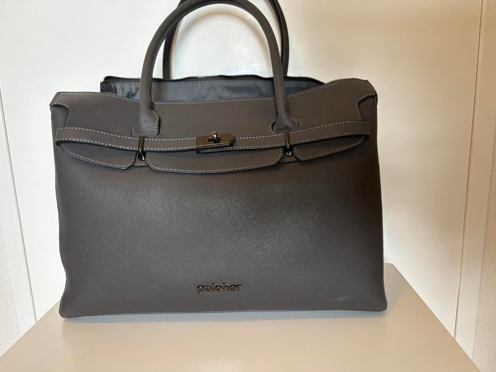 Nieuwe Pulcher Laptop tas - Grijs, Ophalen of Verzenden, Nieuw, Grijs, Handtas