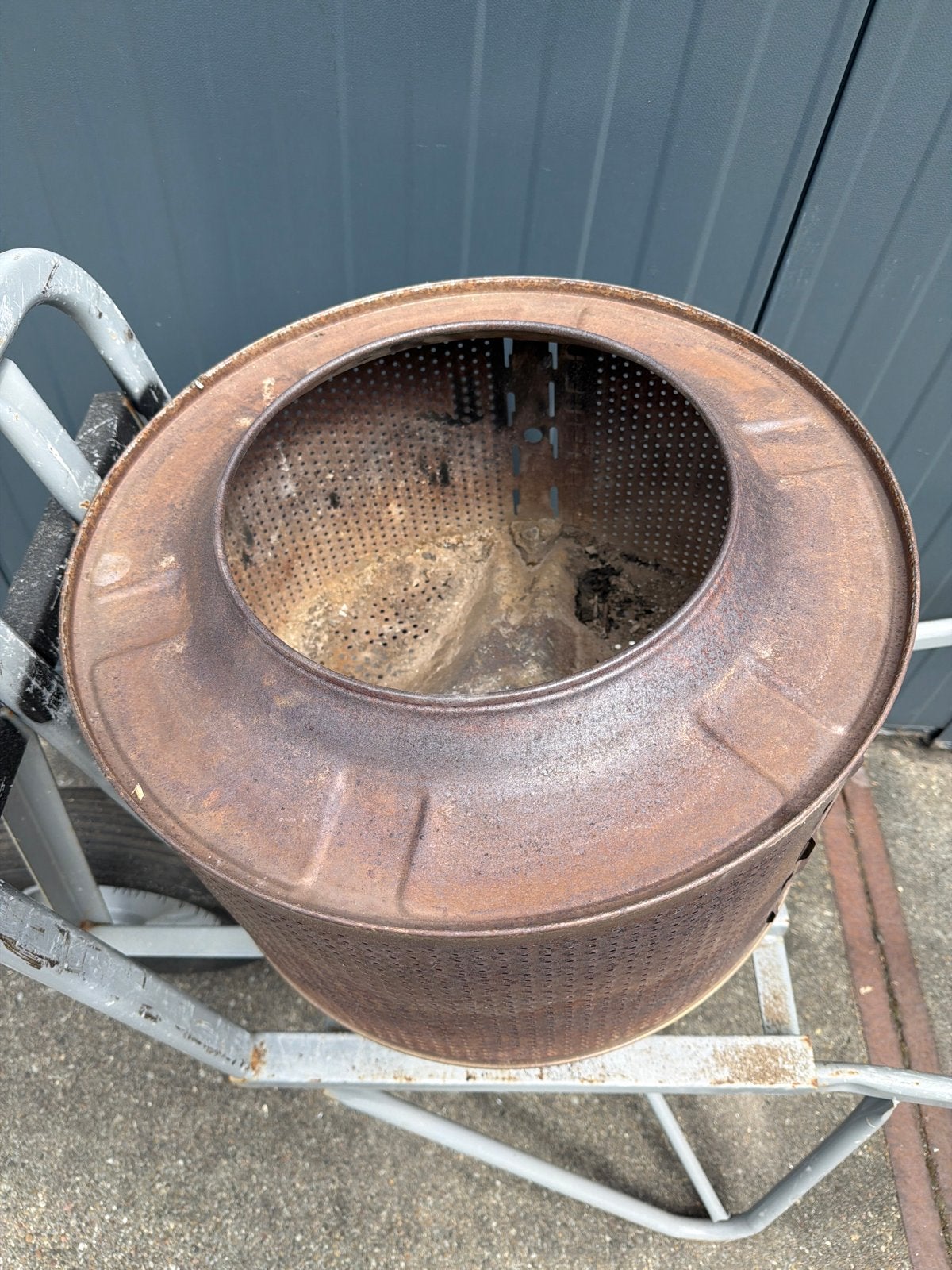Unieke vuurton/vuurkorf van wasmachinetrommel, Tuin en Terras, Vuurkorven, Ophalen, Gebruikt, Vuurton