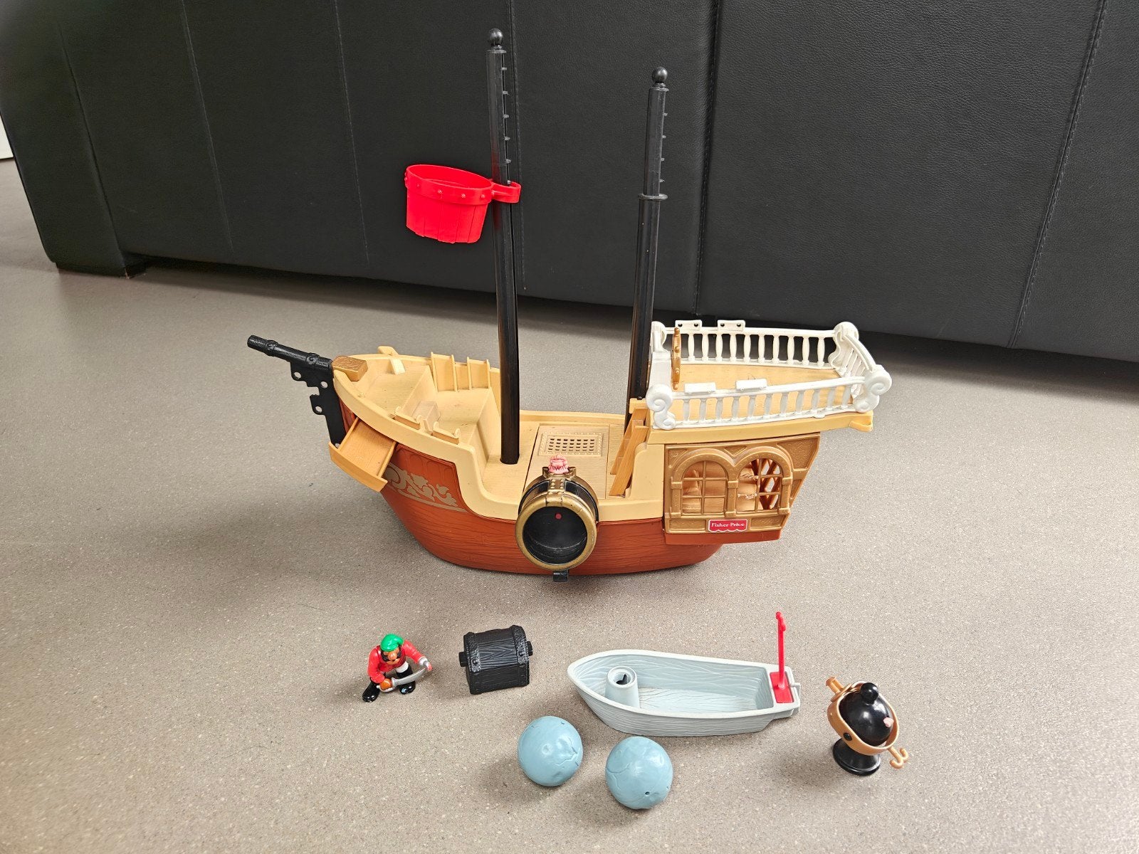 Fisher Price Piratenboot met accessoires, Kinderen en Baby's, Speelgoed | Fisher-Price, Ophalen, Gebruikt, Speelset