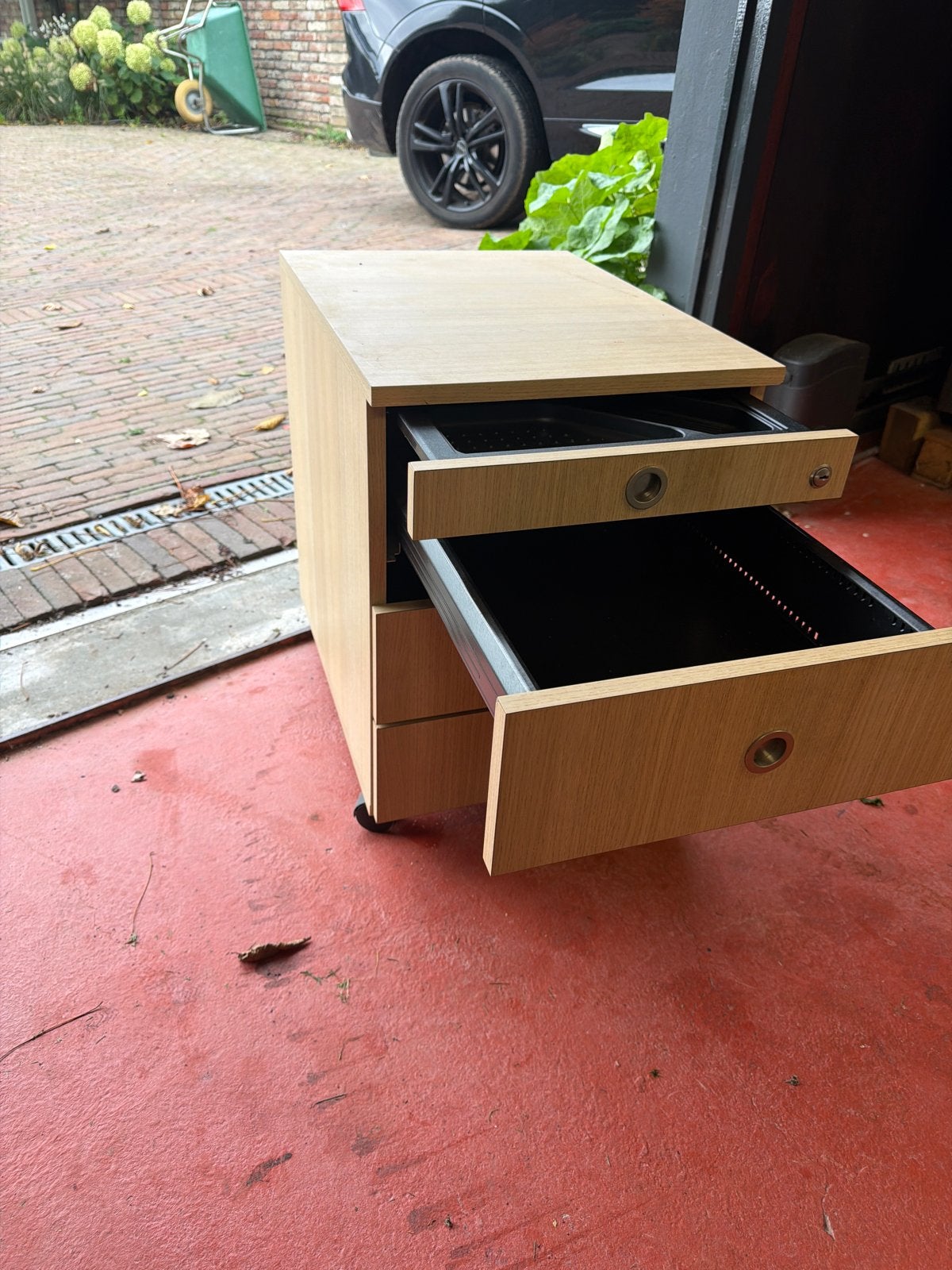 Verrijdbaar ladeblok met 3 laden - Houtkleur, Huis en Inrichting, Ophalen, Gebruikt