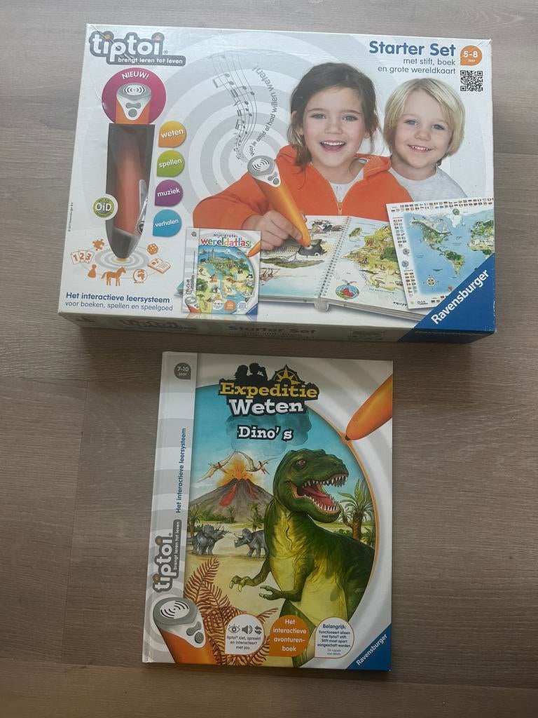 Tiptoi starterset mijn grote wereldatlas + 1 extra boek, Kinderen en Baby's, Ophalen of Verzenden, Zo goed als nieuw