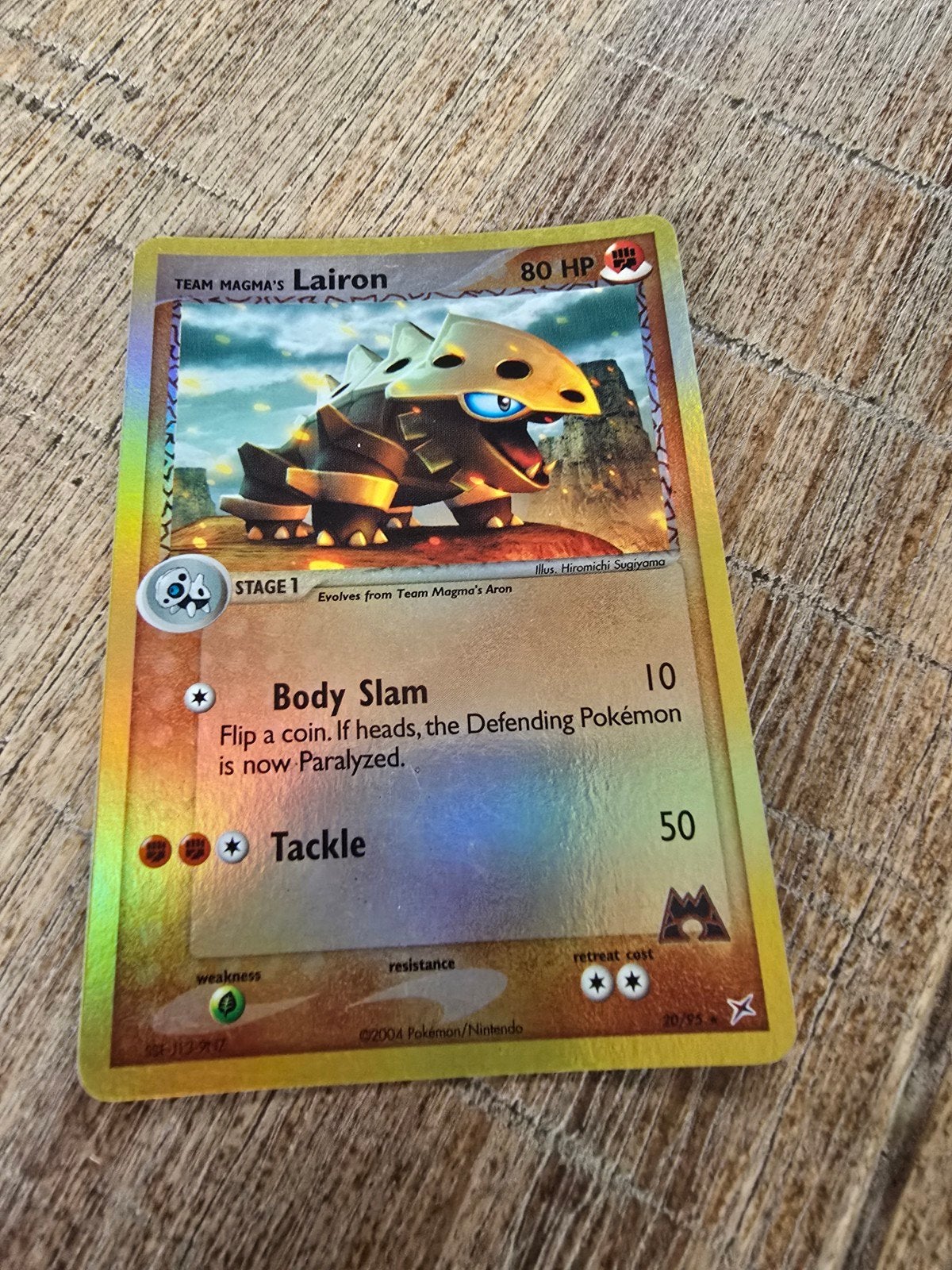 Pokémon Kaart - Team Magma's Lairon 20/95 (Foil), Ophalen, Losse kaart, Foil
