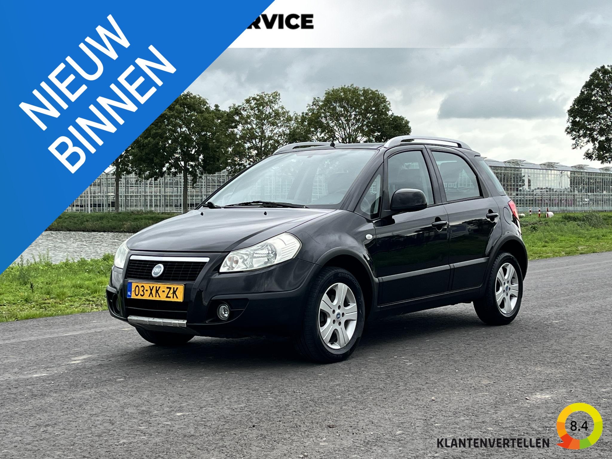 Fiat Sedici 1.6-16V Experience Fourwheeldrive (4x4) Airco, r, Gebruikt, 4 cilinders, 400 kg, Zwart