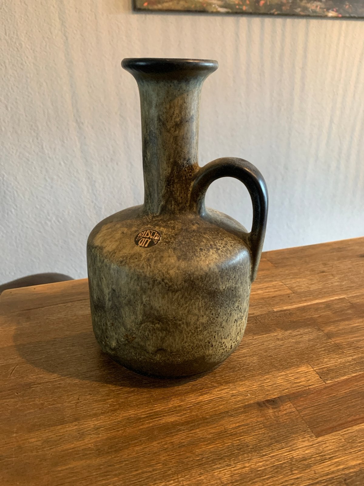 Vintage Ruscha Keramiek Vaas - Aardetinten, Ophalen of Verzenden