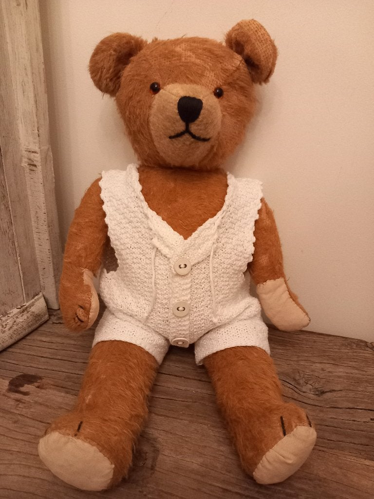Vintage Hermann beer 40 cm., Ophalen of Verzenden, Gebruikt, Stoffen beer, Overige merken