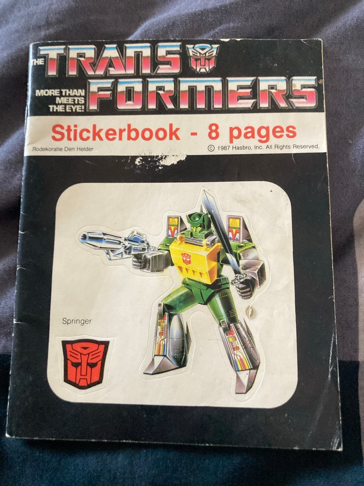 Transformers Stickerboek 1987 - Origineel Collectors Item, Verzamelen, Transformers, G1, Ophalen of Verzenden, Gebruikt
