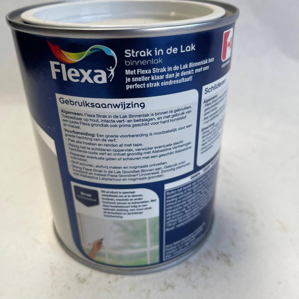 Flexa Strak in de Lak Verf Ivoorgrijs Wit Hoogglans 750ml, Flexa, Flexa, Wit, Nieuw