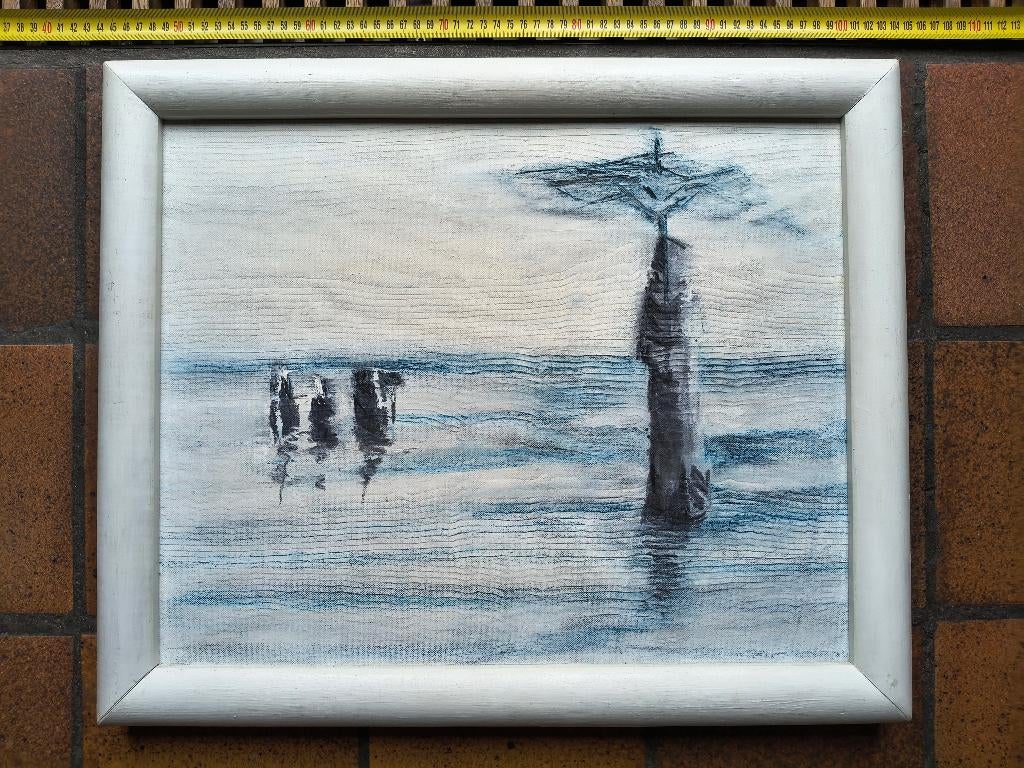 olieverf schilderij Zee Water (Alina uit Voerendaal?), Ophalen