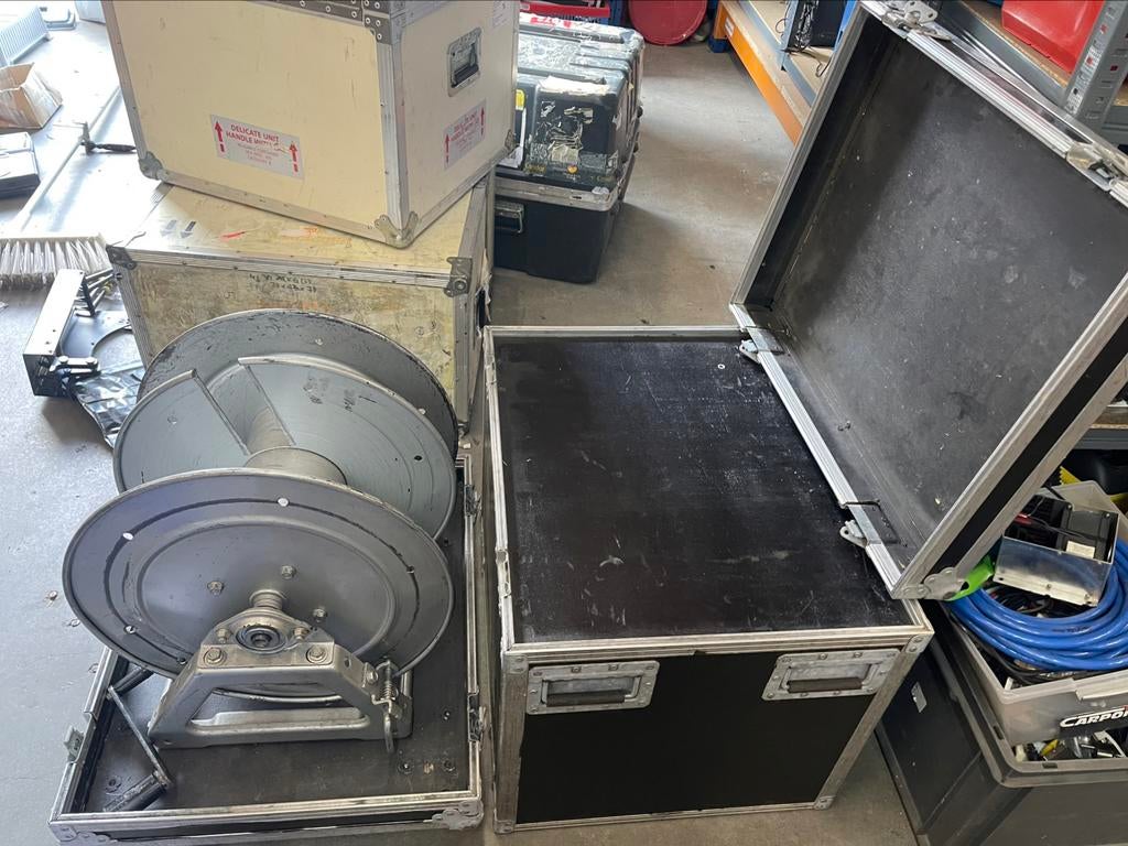 PRO KABELHASPEL in Flightcase Zware Mooie Kwaliteit Haspel, Ophalen, Gebruikt, Overige instrumenten, Flightcase
