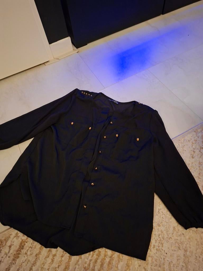 Zwarte blouse maat:38, Ophalen of Verzenden, Zo goed als nieuw, Maat 38/40 (M), Zwart
