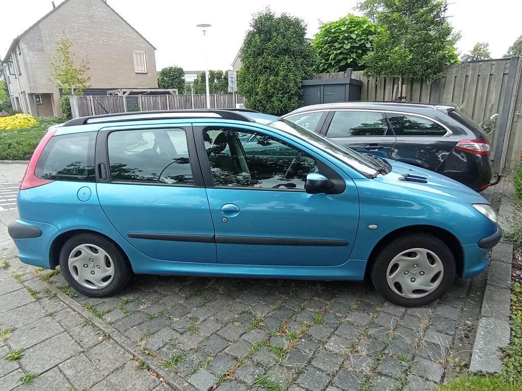 Peugeot 206 1.4 SW X-line 2003 Blauw, Voorwielaandrijving, Stof, 4 cilinders, Blauw