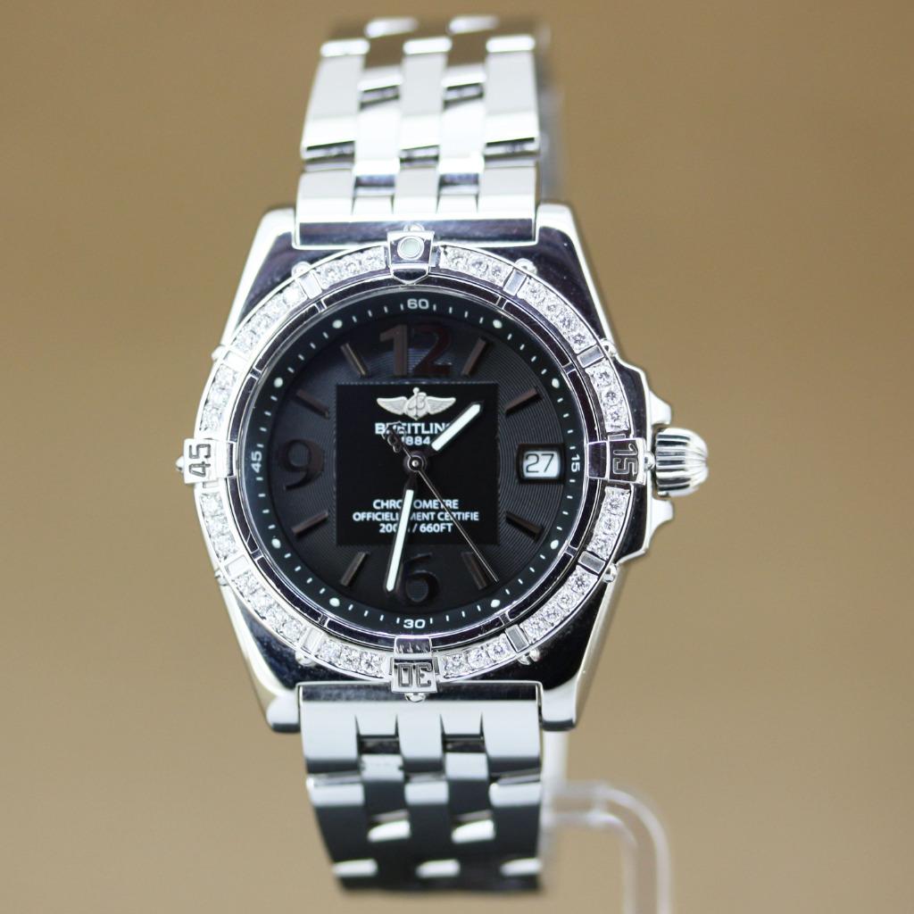 Breitling Callisto 35 mm Diamant A77346, Sieraden, Tassen en Uiterlijk, Horloges | Dames, Overige merken, Staal, Gebruikt, Staal